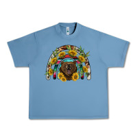 Pebble Blue bear rainbow Urban Heavy Tee - BarkalooDesign