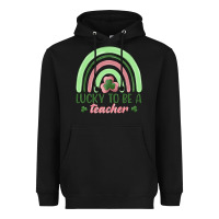 Black lucky to be a teacher Heavyweight Hoodie - MaliasSmallBusiness