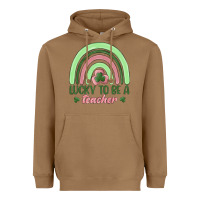 Toasted Coconut lucky to be a teacher Heavyweight Hoodie - MaliasSmallBusiness