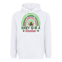 White lucky to be a teacher Heavyweight Hoodie - MaliasSmallBusiness