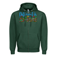 Sports Green different is au some Zipper Hoodie - Artiststas