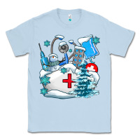 Dusty Blue Winter Nurse life Classic Tee - AdoDesignShop