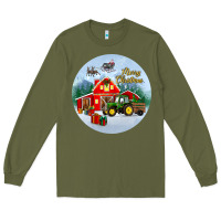 Army Green merry christmas small town christmas ornament Long Sleeve Tee - BundleAndBundleShop