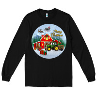 Black merry christmas small town christmas ornament Long Sleeve Tee - BundleAndBundleShop