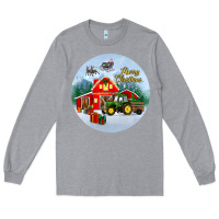 Heather Grey merry christmas small town christmas ornament Long Sleeve Tee - BundleAndBundleShop