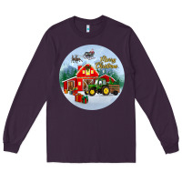 Plum merry christmas small town christmas ornament Long Sleeve Tee - BundleAndBundleShop
