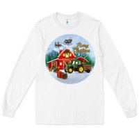 White merry christmas small town christmas ornament Long Sleeve Tee - BundleAndBundleShop