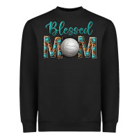 Black western blessed mom with volleyball Heavyweight Sweatshirt - texasbilliewilder