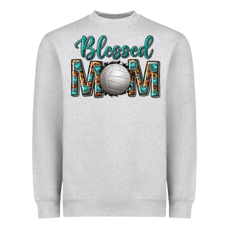 Western Blessed Mom With Volleyball Heavyweight Sweatshirt by texasbilliewilder | Teevron
