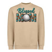 Mushroom western blessed mom with volleyball Heavyweight Sweatshirt - texasbilliewilder