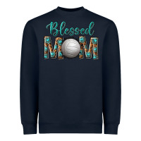 Navy western blessed mom with volleyball Heavyweight Sweatshirt - texasbilliewilder