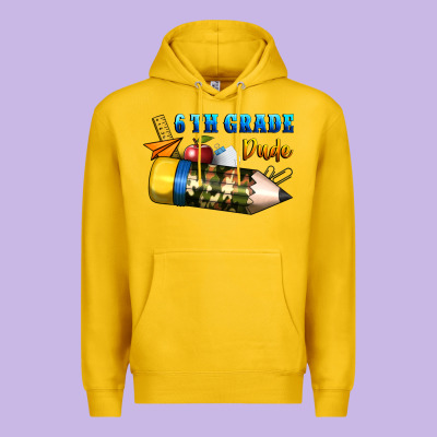 6 Th Grade Dude Premium Hoodie Designed By Bundleandbundleshop