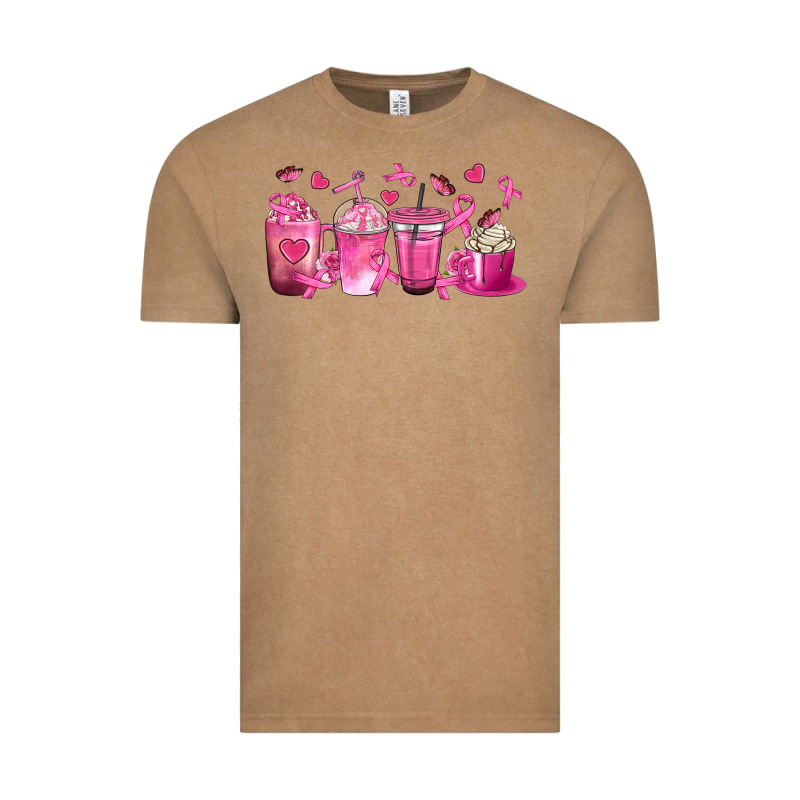 Breast Cancer Coffee Cups Vintage Tee by texasbilliewilder | Teevron