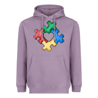 Lavender autism puzzle Heavyweight Hoodie - MaliasSmallBusiness