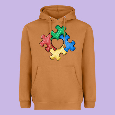Autism Puzzle Heavyweight Hoodie Designed By Maliassmallbusiness