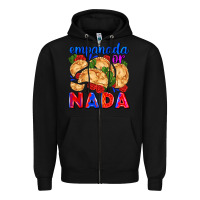 Black empanada or nada Zipper Hoodie - AdoDesignShop