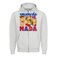 Dove Grey empanada or nada Zipper Hoodie - AdoDesignShop
