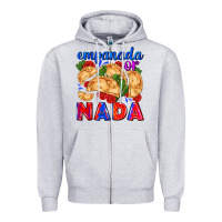 Heather Grey empanada or nada Zipper Hoodie - AdoDesignShop