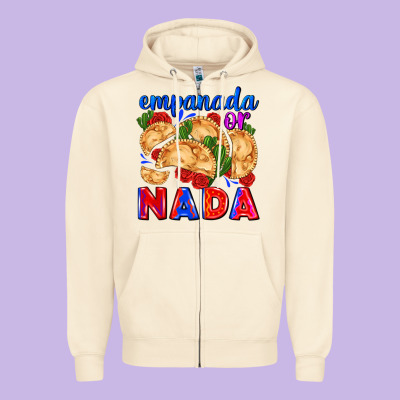 Empanada Or Nada Zipper Hoodie Designed By Adodesignshop