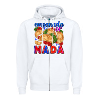 White empanada or nada Zipper Hoodie - AdoDesignShop