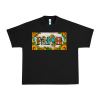 Black faith cross and sunflower license plate Urban Heavy Tee - HRA Design Shop