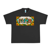 Pigment Black faith cross and sunflower license plate Urban Heavy Tee - HRA Design Shop