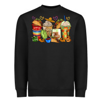 Black tacos coffee cups Heavyweight Sweatshirt - Zillion Design Studio