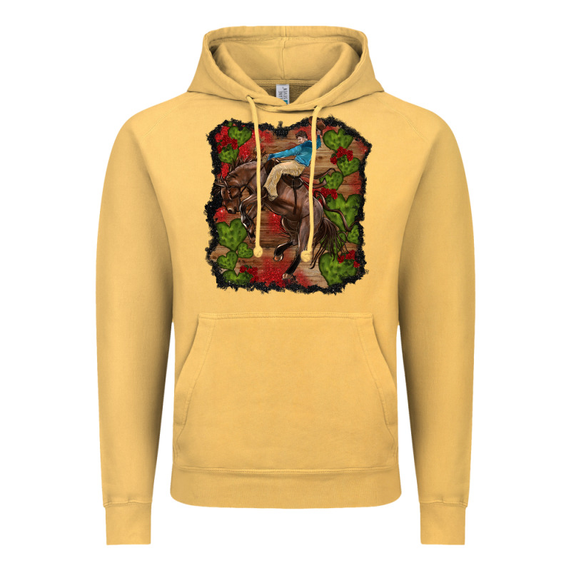 Valentine's Day Cowboy Cactus Rose Vintage Hoodie by RanaPortraitStore | Teevron