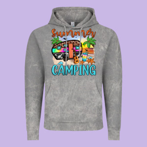 Summer Camping Vintage Hoodie Designed By Jahusdesignshop