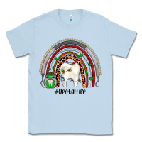 Dusty Blue Christmas dental life rainbow Classic Tee - JahusDesignShop