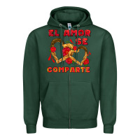 Sports Green el amor se comparte with churros Zipper Hoodie - AdoDesignShop