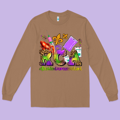 Mardi Gras Rca Resident Care Assistant Long Sleeve Tee Designed By Adodesignshop