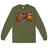 Army Green peace love tacos Long Sleeve Tee - AdoDesignShop