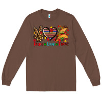 Chestnut peace love tacos Long Sleeve Tee - AdoDesignShop