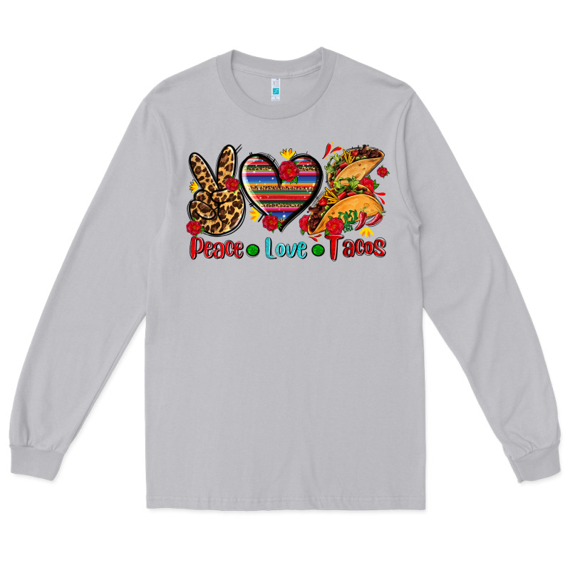 Peace Love Tacos Long Sleeve Tee by AdoDesignShop | Teevron