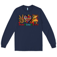 Navy peace love tacos Long Sleeve Tee - AdoDesignShop