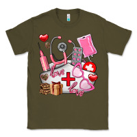 Army Green nurse  valentines day love Classic Tee - AdoDesignShop
