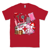 Red nurse  valentines day love Classic Tee - AdoDesignShop