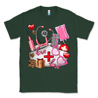 Sports Green nurse  valentines day love Classic Tee - AdoDesignShop