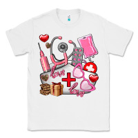 White nurse  valentines day love Classic Tee - AdoDesignShop