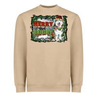 Mushroom merry and bright husky farm  background Heavyweight Sweatshirt - RanaPortraitStore