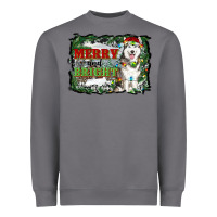 Storm merry and bright husky farm  background Heavyweight Sweatshirt - RanaPortraitStore