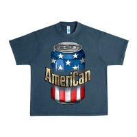 Midnight Navy American 4th of July Urban Heavy Tee - CowGirlArtShop