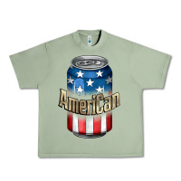 Oil Green American 4th of July Urban Heavy Tee - CowGirlArtShop