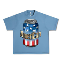 Pebble Blue American 4th of July Urban Heavy Tee - CowGirlArtShop