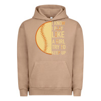 Pigment Burro I Know I Play Like A Girl Try To Keep Up Softball Urban Hoodie - Bettercallsaul