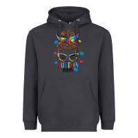 Smoke messy bun autism mom Heavyweight Hoodie - MaliasSmallBusiness