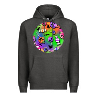 Charcoal Heather halloween round earrings 4 Premium Hoodie - BundleAndBundleShop