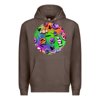 Coffee halloween round earrings 4 Premium Hoodie - BundleAndBundleShop