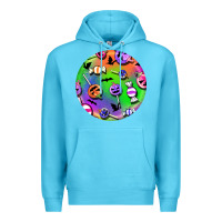 Ocean Blue halloween round earrings 4 Premium Hoodie - BundleAndBundleShop